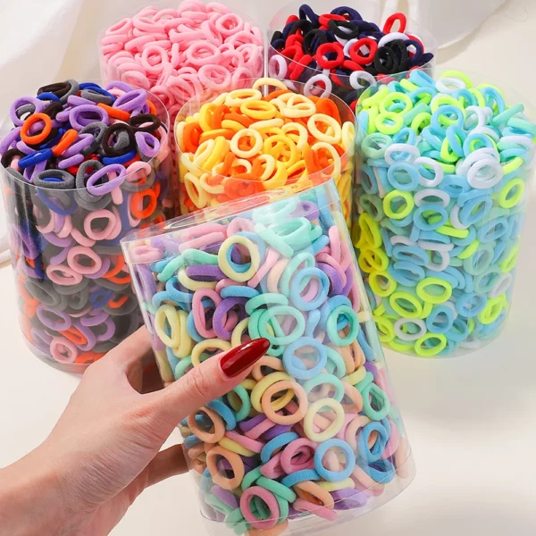 20 pçs 50 pçs 100 pçs colorido básico náilon elástico laços de cabelo para meninas.